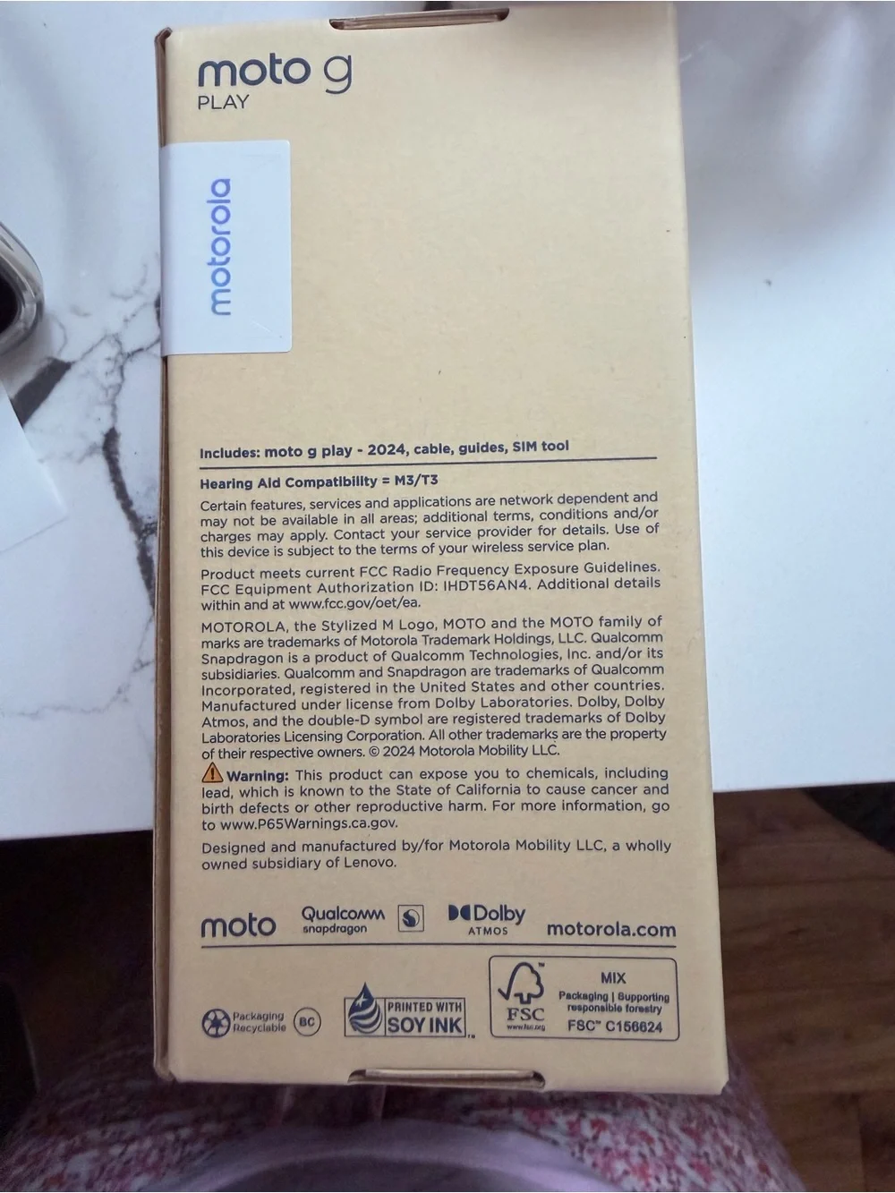 Motorola moto g Play Beige Box